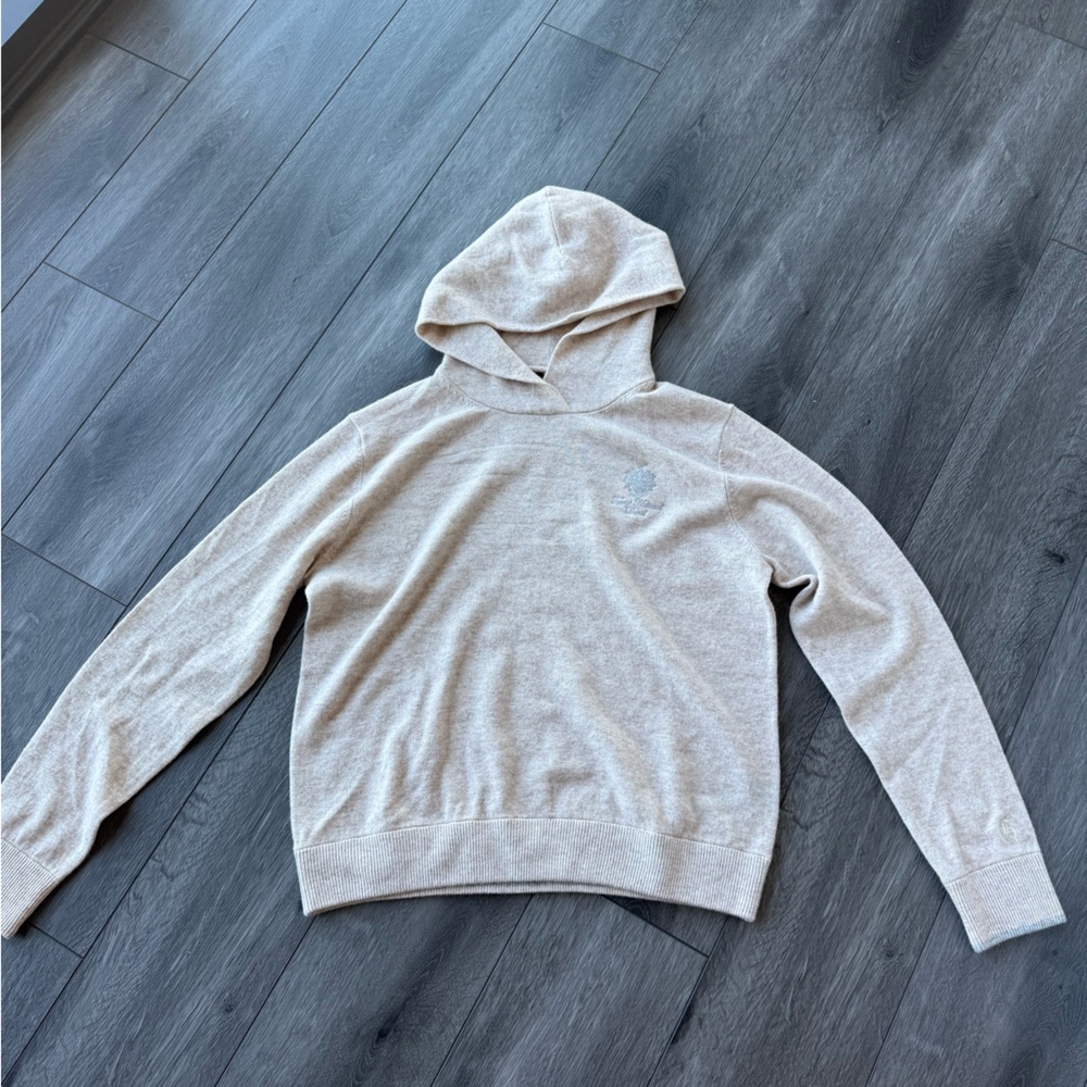 Golf — Women's Cream Cashmere Hoodie Sweater — Trump Doral Golf Course